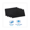Boardwalk Linear Low Density Industrial Can Liners, 45 gal, 0.7 mil, 40 x 46, Black, 100/Carton