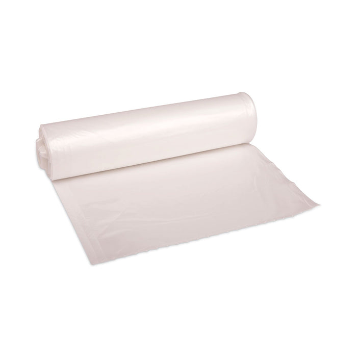 Boardwalk High Density Industrial Can Liners Coreless Rolls, 30 gal, 16 microns, 30 x 37, Natural, 20 Rolls 25 Bags