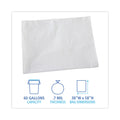 Boardwalk Linear Low Density Industrial Can Liners, 60 gal, 0.7 mil, 38 x 58, White, 100/Carton