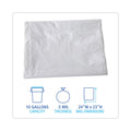 Boardwalk Linear Low Density Industrial Can Liners, 10 gal, 0.5 mil, 24 x 23, White, 500/Carton