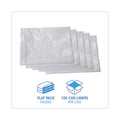 Boardwalk Linear Low Density Industrial Can Liners, 60 gal, 0.9 mil, 38 x 58, White, 100/Carton