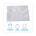 Boardwalk Linear Low Density Industrial Can Liners, 56 gal, 0.9 mil, 43 x 47, White, 100/Carton