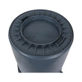 Boardwalk Round Waste Receptacle, LLDPE, 32 gal, Gray