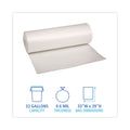 Boardwalk Low-Density Waste Can Liners, 33 gal, 0.6 mil, 33 x 39, White, 6 Rolls of 25 Bags