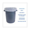 Boardwalk Low Density Repro Can Liners, 55 gal, 0.63 mil, 38" x 58", White, 10 Bags/Roll, 10 Rolls/Carton