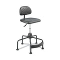 Safco Task Master Economy Industrial Chair, Supports Up to 250 lb, 17" to 35" Seat Height, Black