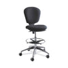 Safco Metro Collection Extended-Height Chair, Supports Up to 250 lb, 23" to 33" Seat Height, Black Seat/Back, Chrome Base