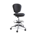 Safco Metro Collection Extended-Height Chair, Supports Up to 250 lb, 23" to 33" Seat Height, Black Seat/Back, Chrome Base