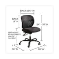 Safco Vue Intensive-Use Mesh Task Chair, Supports Up to 500 lb, 18.5" to 21" Seat Height, Black Vinyl Seat/Back, Black Base