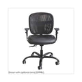 Safco Vue Intensive-Use Mesh Task Chair, Supports Up to 500 lb, 18.5" to 21" Seat Height, Black Vinyl Seat/Back, Black Base