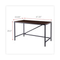 Alera Industrial Series Table Desk, 47.25" x 23.63" x 29.5", Modern Walnut