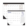 House of Doolittle Recycled Zodiac Desk Pad Calendar, Zodiac Artwork, 17 x 22, White Sheets, Black Binding/Corners, 12-Month (Jan-Dec) 2023