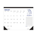 House of Doolittle Recycled Zodiac Desk Pad Calendar, Zodiac Artwork, 17 x 22, White Sheets, Black Binding/Corners, 12-Month (Jan-Dec) 2023