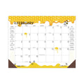 House of Doolittle Recycled Honeycomb Desk Pad Calendar, 18.5 x 13, White/Multicolor Sheets, Brown Corners, 12-Month (Jan to Dec): 2023