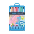 Schneider Slider Edge XB Pastel Ballpoint Pens with Convertible Case/Stand, Stick, Extra-Bold 1.4mm, Assorted Ink/Barrel Colors, 8/Set