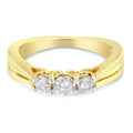 10K Yellow Gold Three-stone Diamond Ring (0.50 cttw, J-K Color, I2-I3 Clarity) by Bids.com