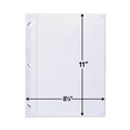 Five Star Reinforced Filler Paper, 3-Hole, 8.5 x 11, College Rule, 100/Pack