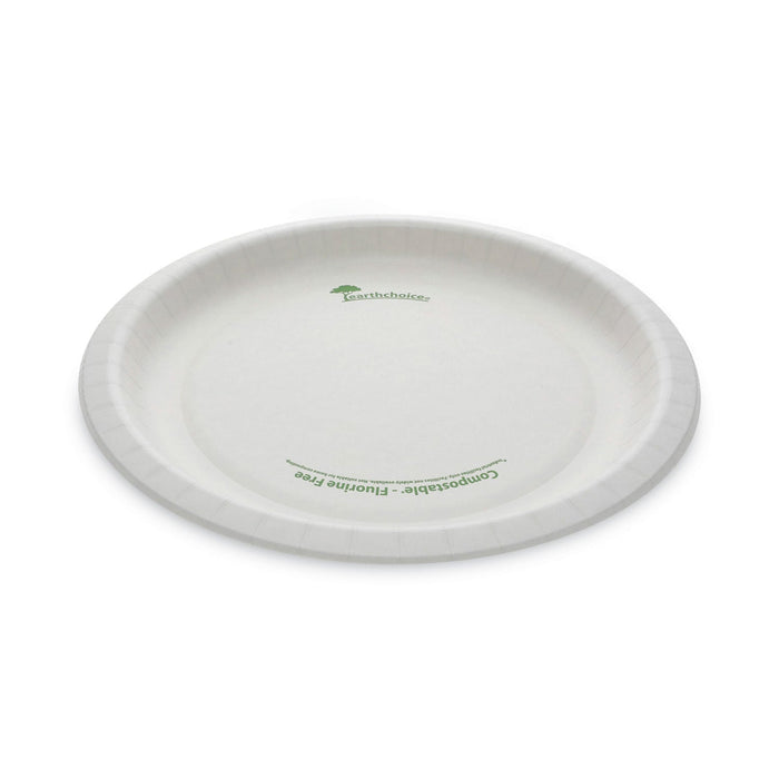 Pactiv Evergreen EarthChoice Pressware Compostable Dinnerware, Plate, 10" dia, White, 300/Carton