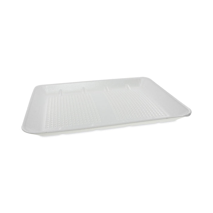 Pactiv Evergreen Supermarket Tray, #1014 Family Pack Tray, 13.88 x 9.88 x 1, White, Foam, 100/Carton