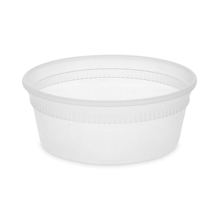 Pactiv Evergreen Newspring DELItainer Microwavable Container, 8 oz, 4.55 x 4.55 x 1.8, Translucent, Plastic, 480/Carton