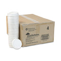 Pactiv Evergreen EarthChoice Compostable Soup Cup Lid, For 8-16 oz Soup Cups, 4" Diameter, White, Sugarcane, 500/Carton