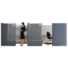 Quartet Workstation Privacy Screen, 36w x 48d, Translucent Clear/Silver