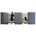 Quartet Workstation Privacy Screen, 36w x 48d, Translucent Clear/Silver