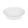 Pactiv Evergreen Newspring VERSAtainer Microwavable Containers,  24 oz, 7 x 7 x 2.38, White/Clear, Plastic, 150/Carton