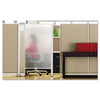 Quartet Premium Workstation Privacy Screen, 38w x 64d, Translucent Clear/Silver
