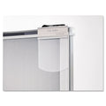 Quartet Premium Workstation Privacy Screen, 38w x 64d, Translucent Clear/Silver