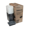 Pactiv Evergreen Newspring VERSAtainer Microwavable Containers, 38 oz, 6 x 8.5 x 2, Black/Clear, Plastic, 150/Carton