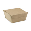 Pactiv Evergreen EarthChoice OneBox Paper Box, 37 oz, 4.5 x 4.5 x 2.5, Kraft, 312/Carton