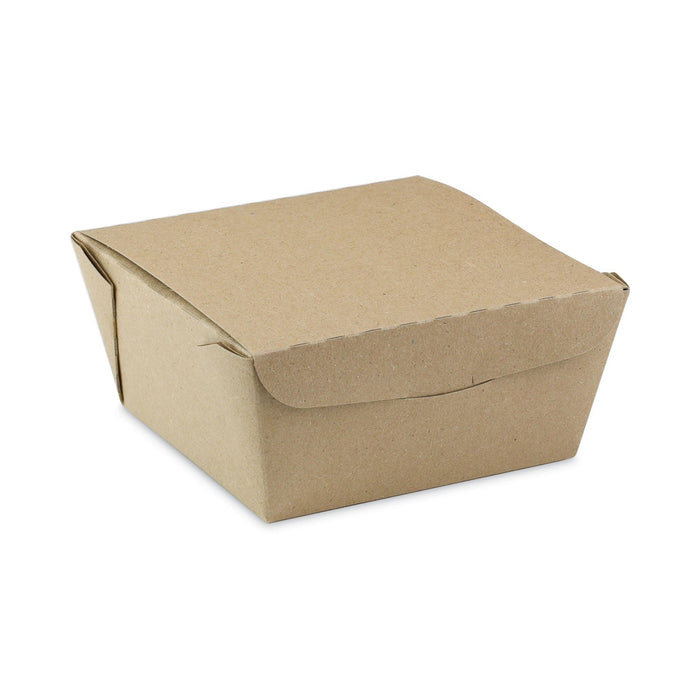 Pactiv Evergreen EarthChoice OneBox Paper Box, 37 oz, 4.5 x 4.5 x 2.5, Kraft, 312/Carton