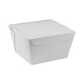 Pactiv Evergreen EarthChoice OneBox Paper Box, 37 oz, 4.5 x 4.5 x 2.5, White, 312/Carton
