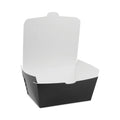 Pactiv Evergreen EarthChoice OneBox Paper Box, 66 oz, 6.5 x 4.5 x 3.25, Black, 160/Carton