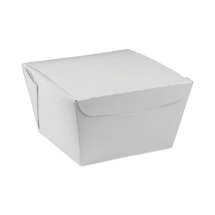 Pactiv Evergreen EarthChoice OneBox Paper Box, 46 oz, 4.5 x 4.5 x 3.25, White, 200/Carton