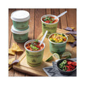 Pactiv Evergreen EarthChoice Compostable Soup Cup Large, 16 oz, 3.63" Diameter x 3.88"h, Green, Paper, 500/Carton