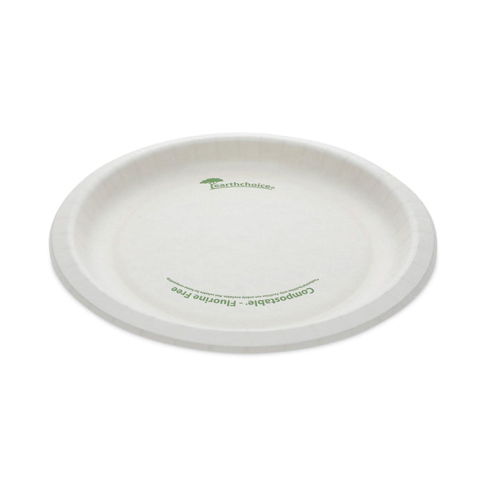 Pactiv Evergreen EarthChoice Pressware Compostable Dinnerware, Plate, 9" dia, White, 450/Carton
