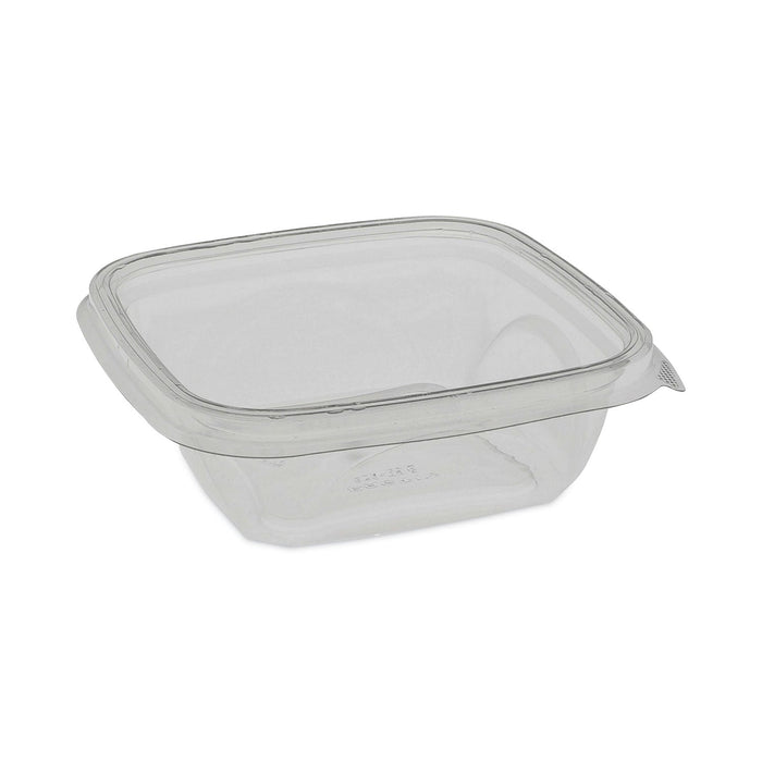 Pactiv Evergreen EarthChoice Square Recycled Bowl, 12 oz, 5 x 5 x 1.63, Clear, Plastic, 504/Carton