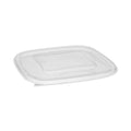 Pactiv Evergreen EarthChoice Square Recycled Bowl Flat Lid, 7.38 x 7.38 x 0.26, Clear, Plastic, 300/Carton