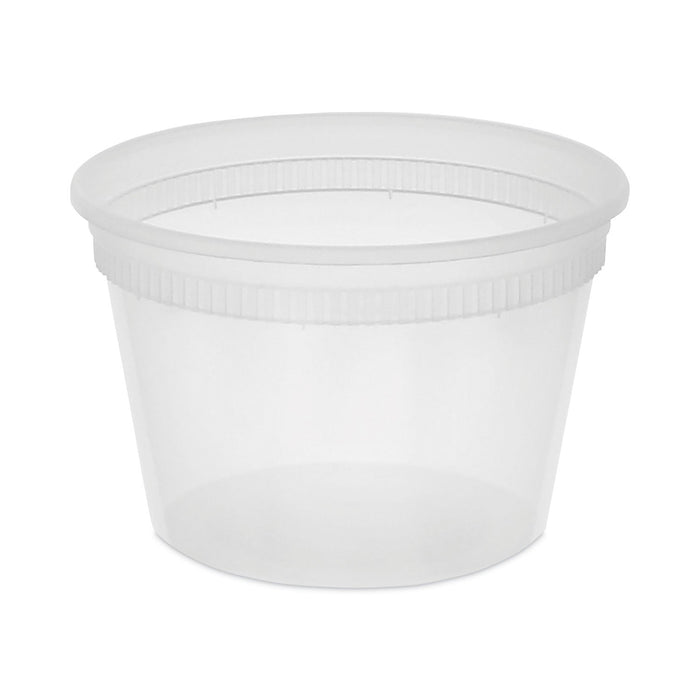 Pactiv Evergreen Newspring DELItainer Microwavable Container, 16 oz, 4.55 x 4.55 x 3.05, Natural, Plastic, 480/Carton