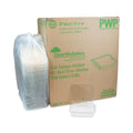 Pactiv Evergreen EarthChoice Tamper Evident Recycled Hinged Lid Deli Container, 16 oz, 7.25 x 6.38 x 1, Clear, Plastic, 240/Carton