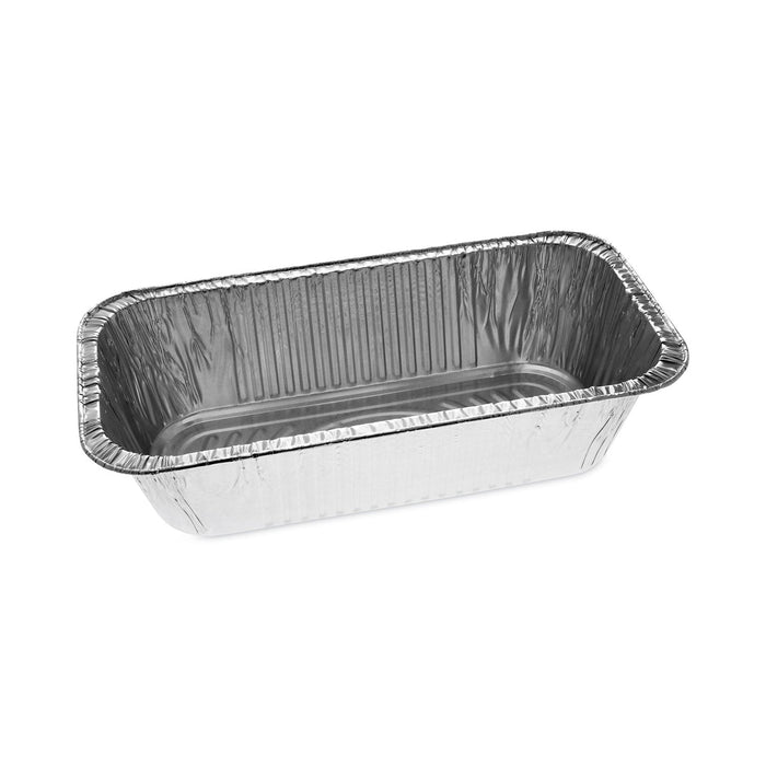 Pactiv Evergreen Aluminum Steam Table Pan, One-Third Size Deep Loaf Pan, 3" Deep, 5.9 x 8.04, 200/Carton