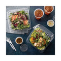 Pactiv Evergreen SENSATION SmartLock Hinged Lid Container, 9.21 x 8.87 x 3.07, Clear, Plastic, 200/Carton