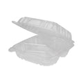 Pactiv Evergreen SENSATION SmartLock Hinged Lid Container, 3-Compartment, 8.24 x 8.34 x 3.05, Clear, Plastic, 200/Carton