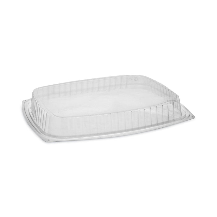 Pactiv Evergreen Showcase Deli Container Lid, Dome Lid For 3-Compartment 48/64 oz Containers, 9 x 7.4 x 1, Clear, Plastic, 220/Carton