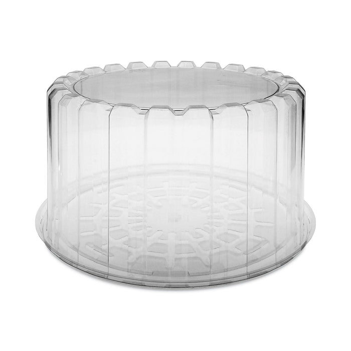 Pactiv Evergreen Plastic Cake Container, Deep 8" Cake Container, 9.25" Diameter x 5"h, Clear, 100/Carton