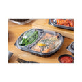 Pactiv Evergreen ClearView MealMaster Lid with Fog Gard Coating, Large 2-Compartment Dome Lid, 9.38 x 8 x 1.25, Clear, Plastic, 252/Carton