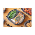 Pactiv Evergreen ClearView MealMaster Lid with Fog Gard Coating, Large 2-Compartment Dome Lid, 9.38 x 8 x 1.25, Clear, Plastic, 252/Carton