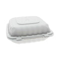 Pactiv Evergreen EarthChoice SmartLock Microwavable MFPP Hinged Lid Container, 8.31 x 8.35 x 3.1, White, Plastic, 200/Carton